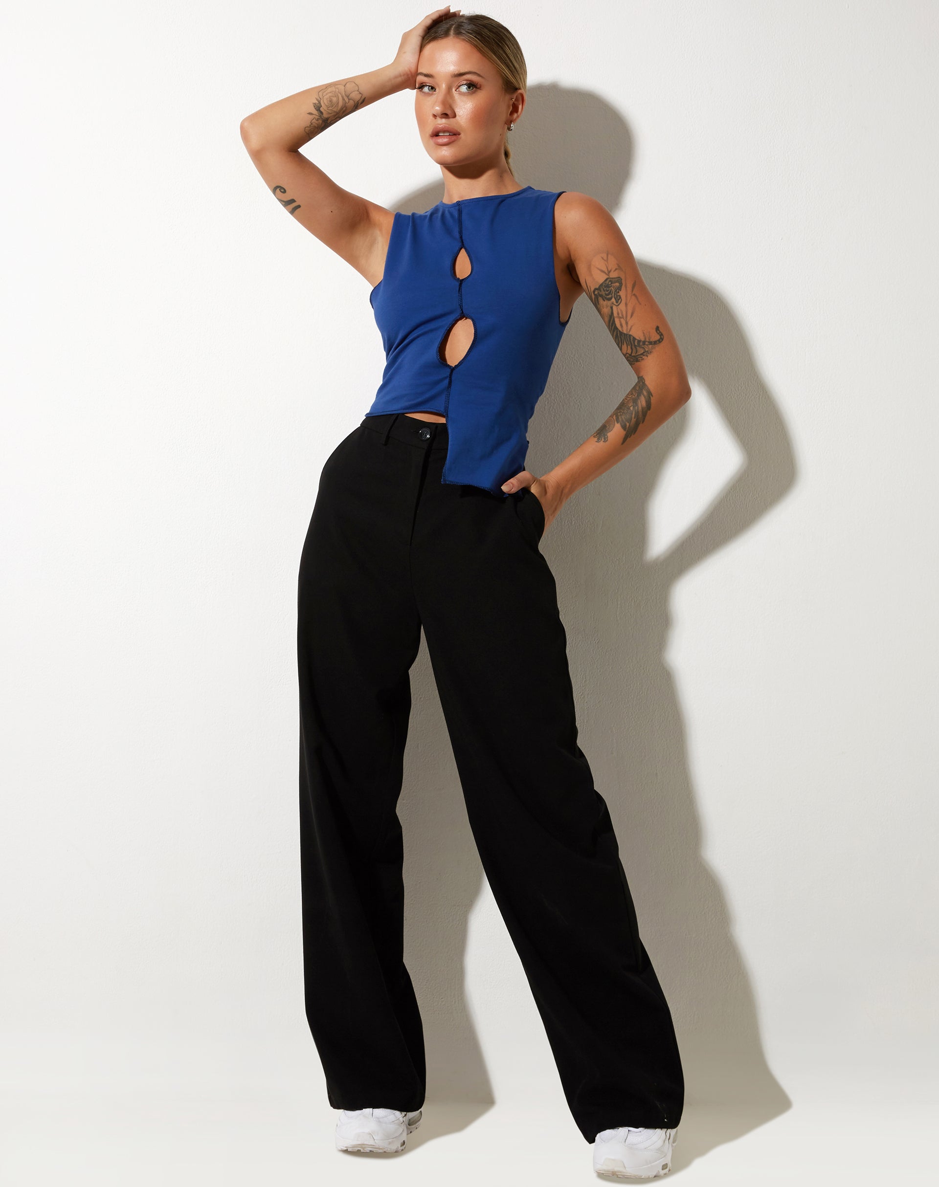 imagen de Raujo Top en Lycra Azul Deslumbrante