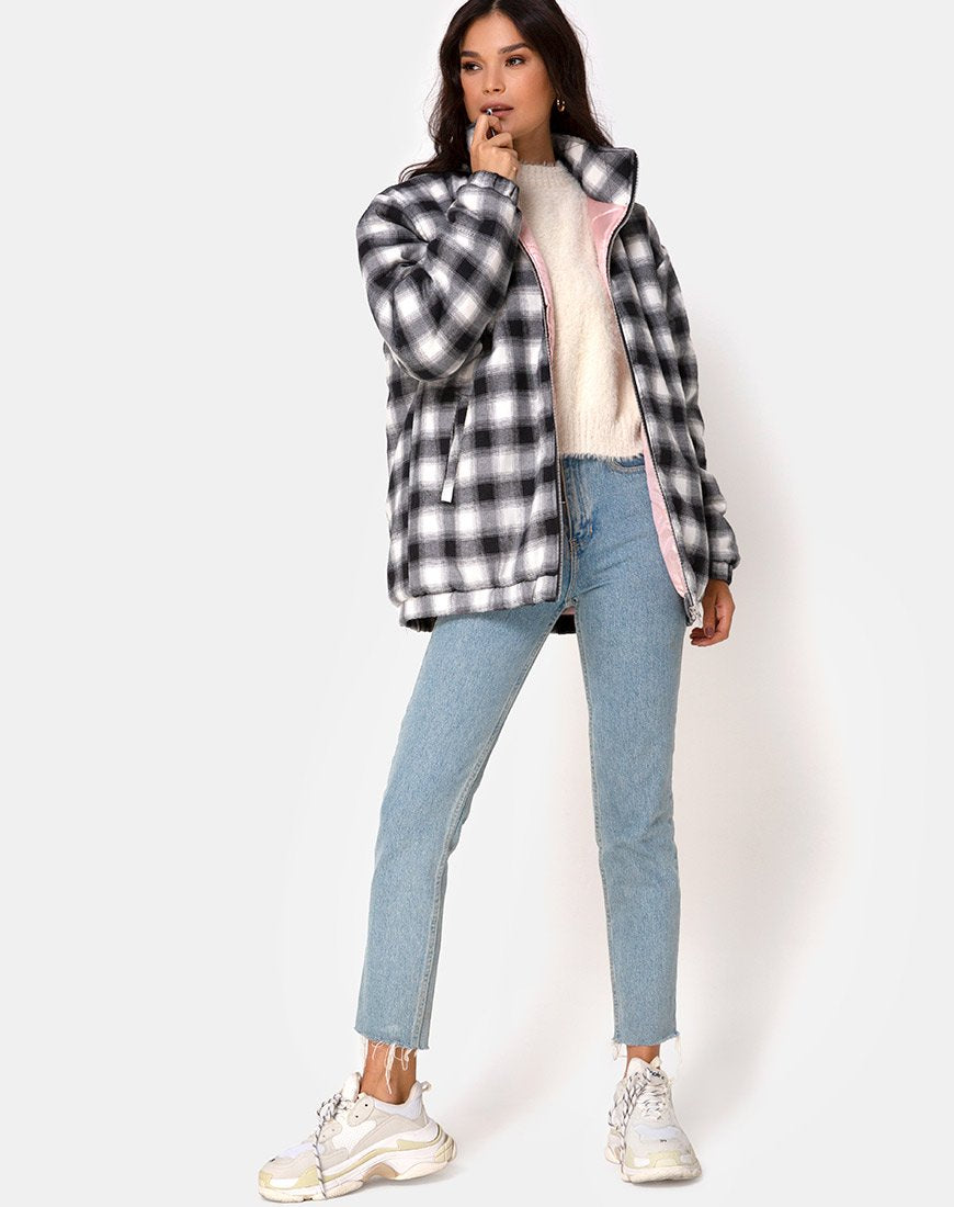 Imagen de Raven Jacket in Plaid Black White