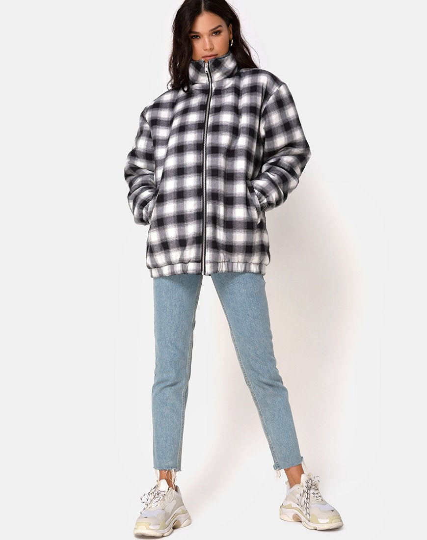 Imagen de Raven Jacket in Plaid Black White