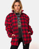 Imagen de la chaqueta Raven en Plaid Rojo Negro