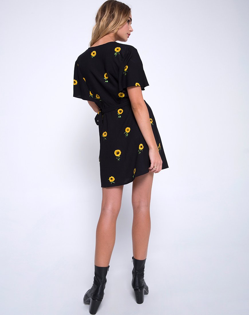 Imagen de Rawa Wrap Dress in Ditsy Sunflower