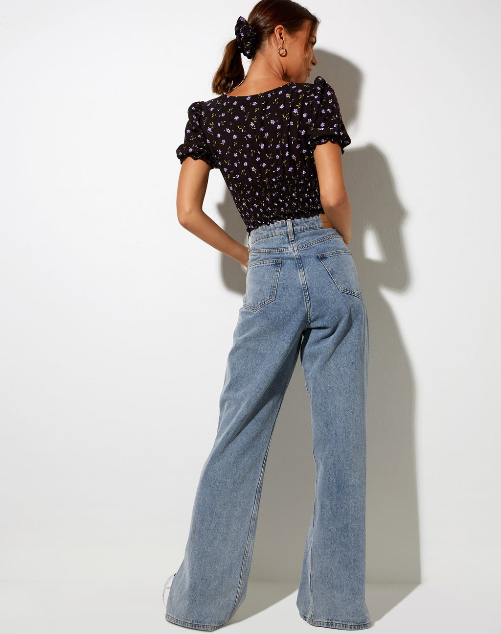Top Ray en café y morado Pretty Petal