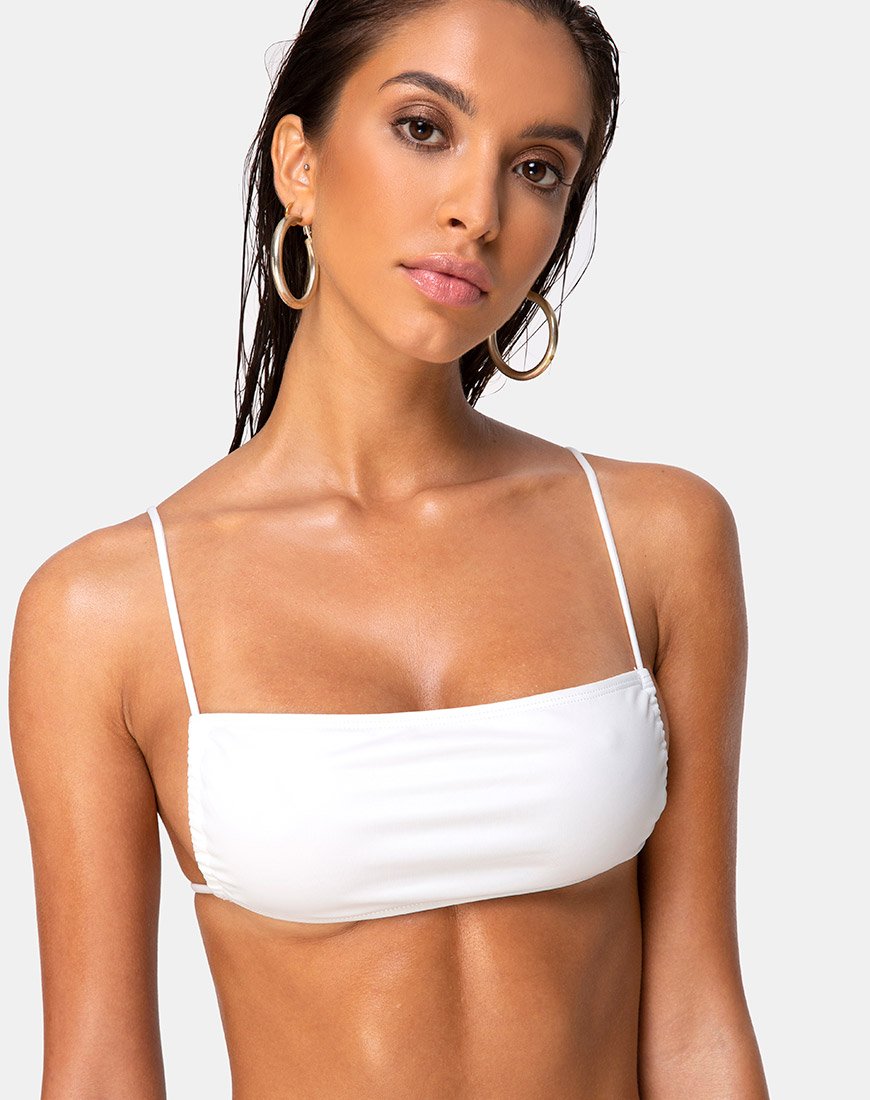 Top de bikini Reema en marfil