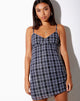 Imagen de Reney Slip Dress in Inkblot Check Black and White