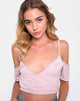 Imagen de Renta Cold Shoulder Crop Top in Satin Blush