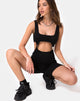 Imagen de Requi Unitard en negro con hebillas plateadas