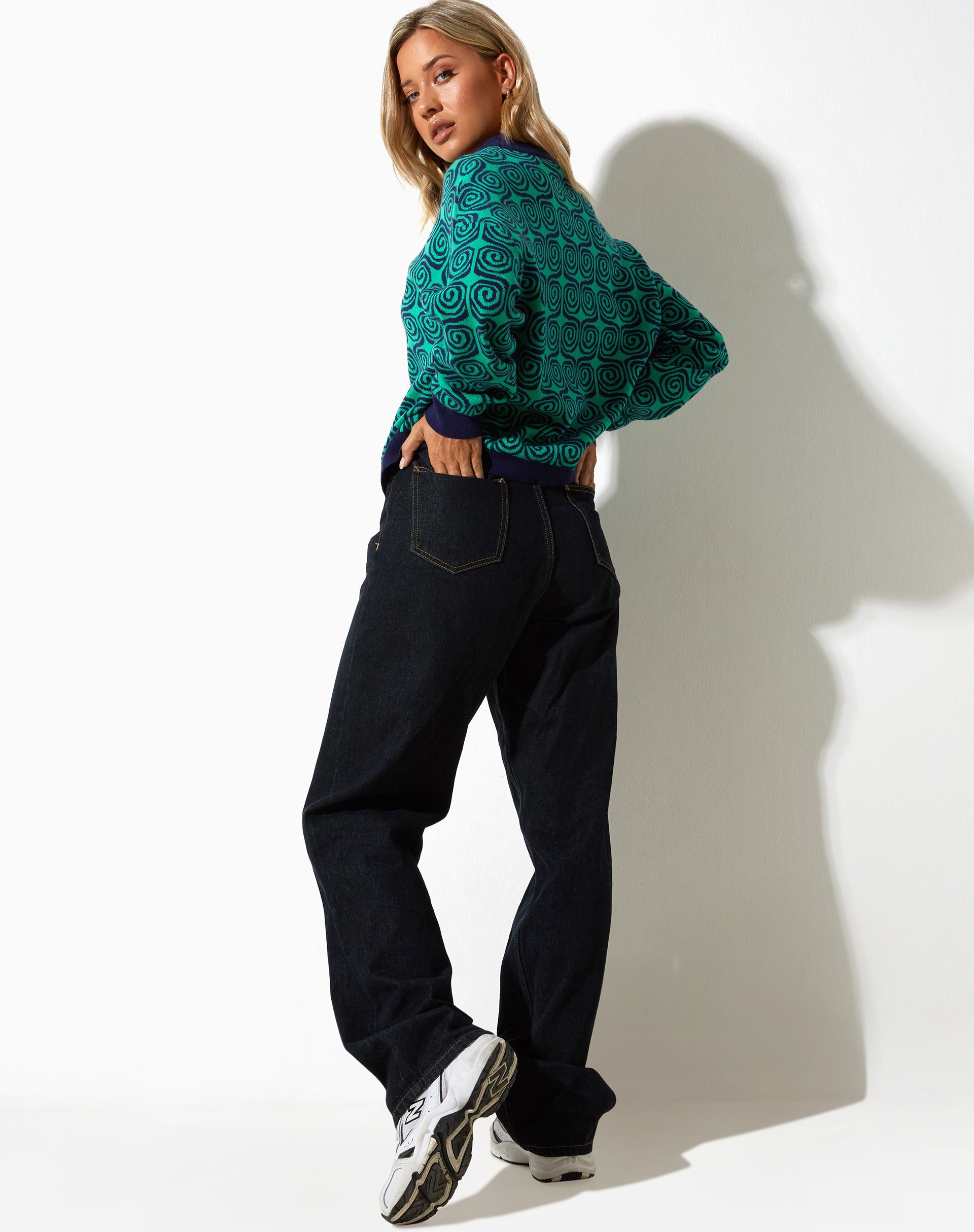 Imagen del jersey Ammar en espiral verde y azul