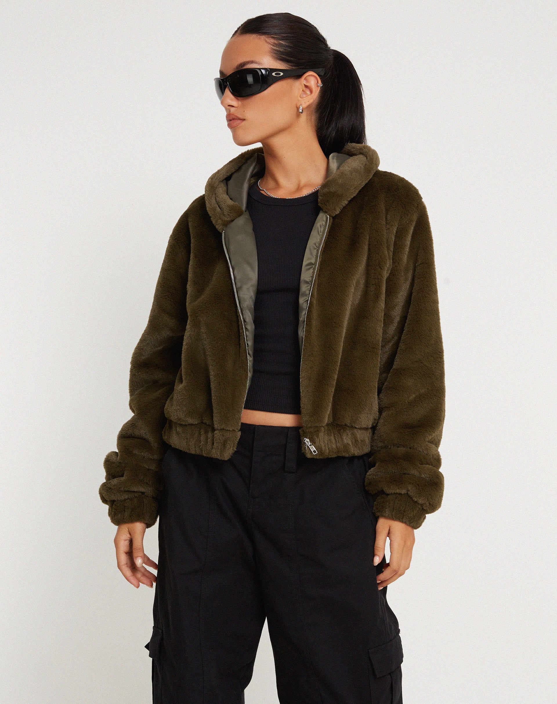 Imagen de Banowa Zip Up Jacket in Olive