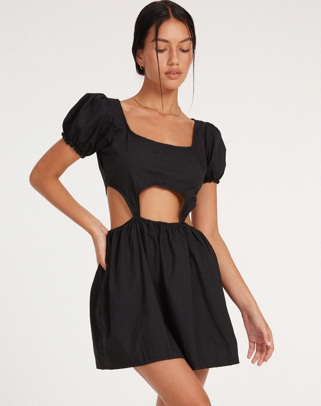 Minivestido Brynlie de popelina negro