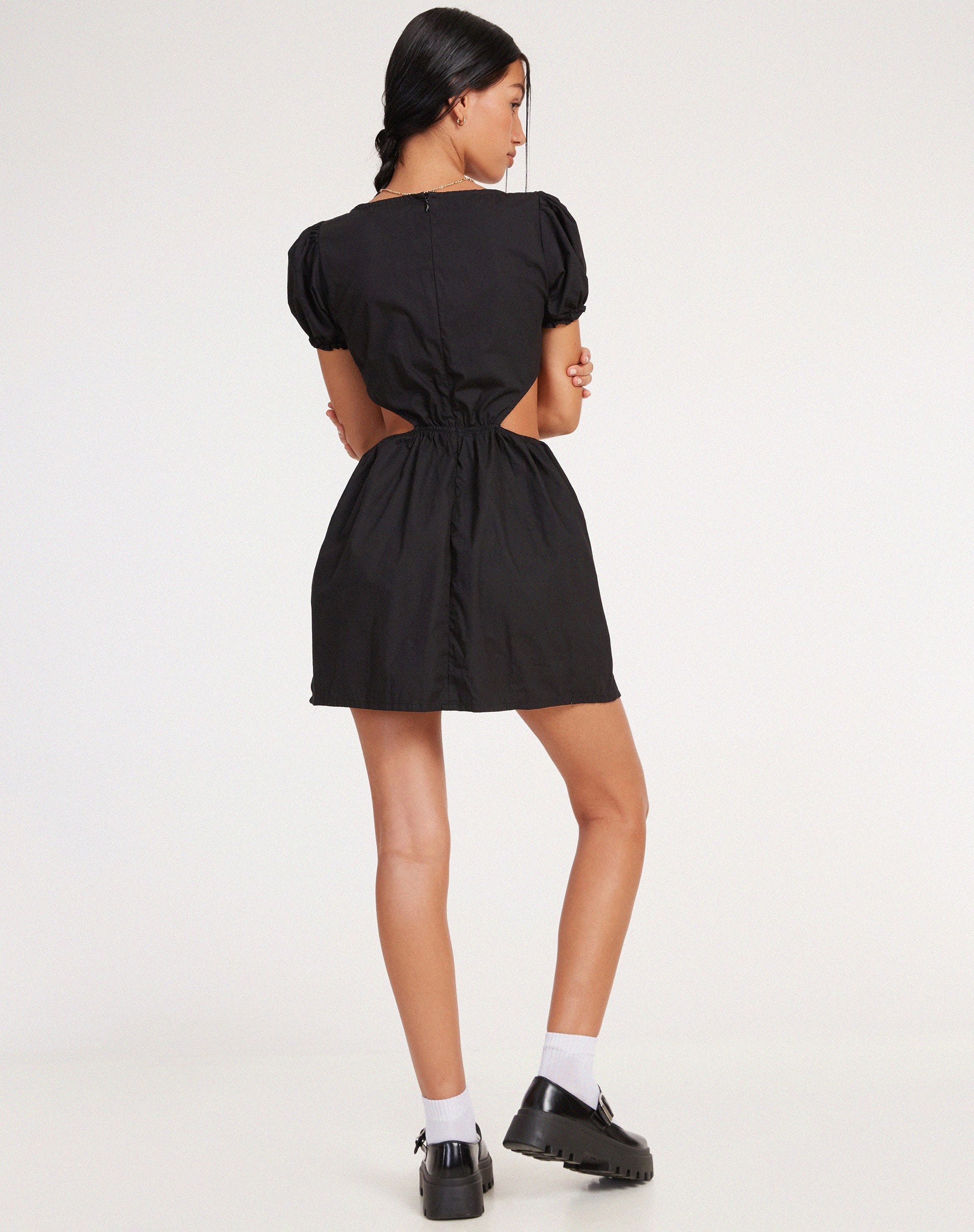 imagen de Brynlie Mini Dress in Poplin Black