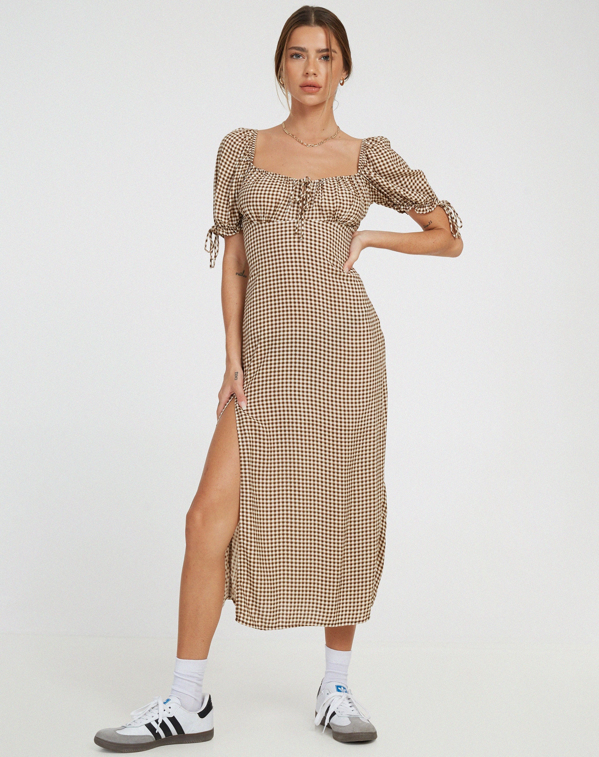 Imagen de Cello Vestido Midi en Mini Gingham