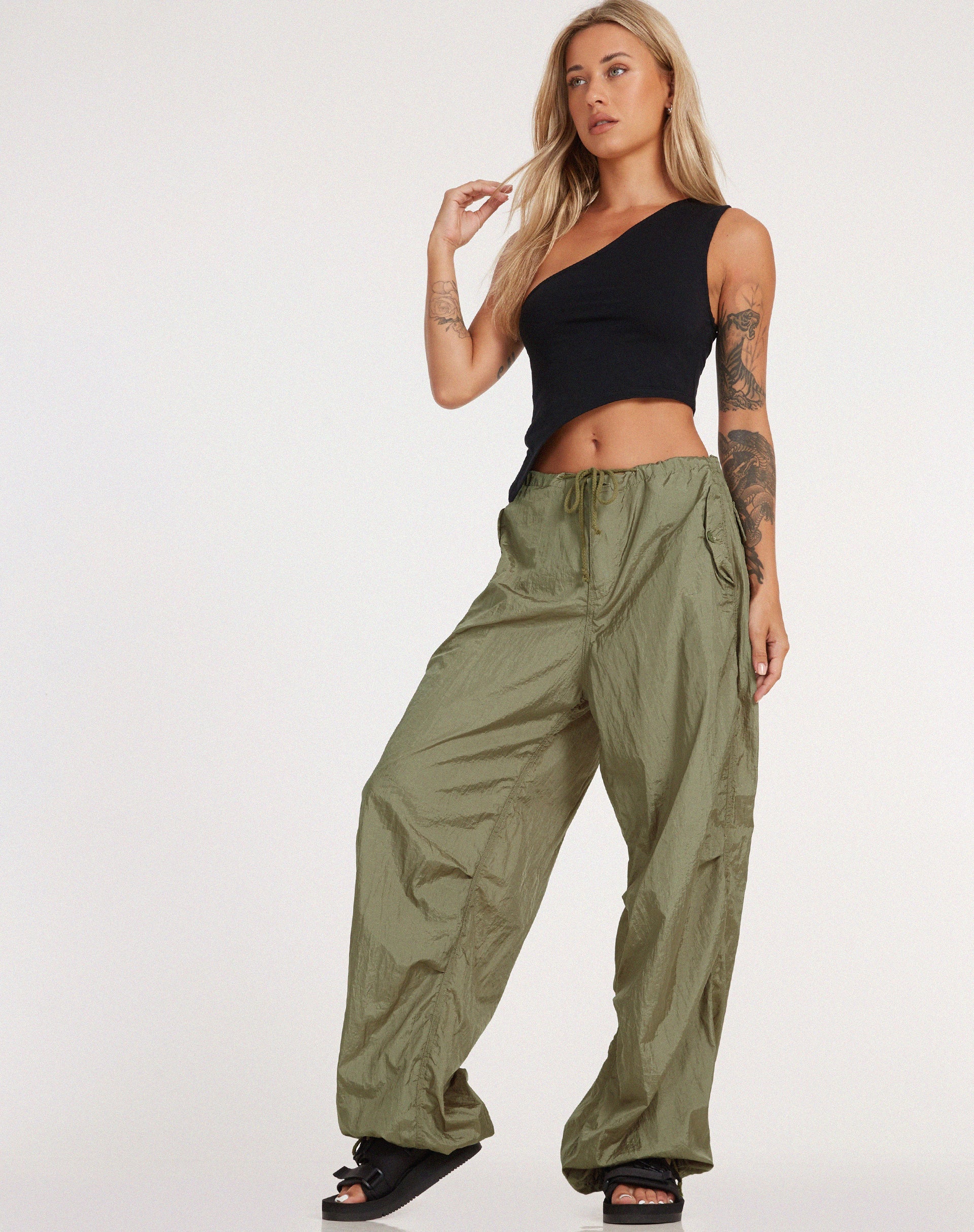imagen de Chute Trouser en Parachute Silver Green