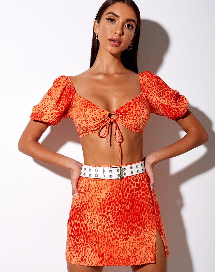 Imagen de Chelin Crop Top en degradado Chita Mandarina
