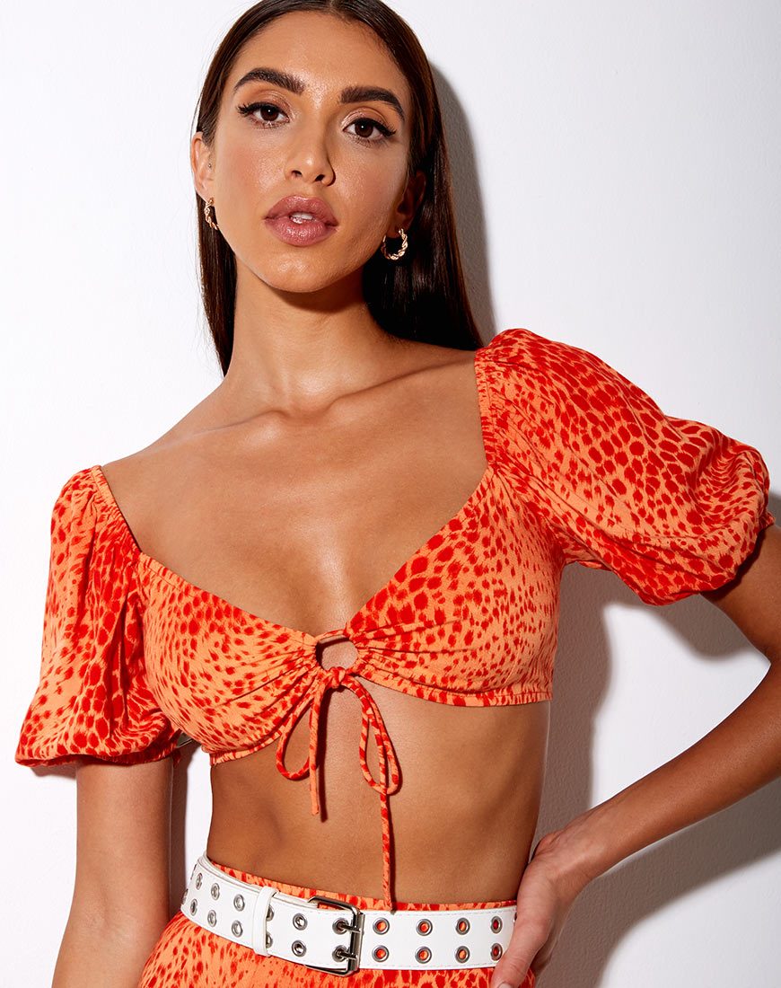 Imagen de Chelin Crop Top en degradado Chita Mandarina