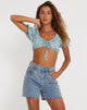 IMAGEN DE Haenji Bralette Top en Flower Power Azul
