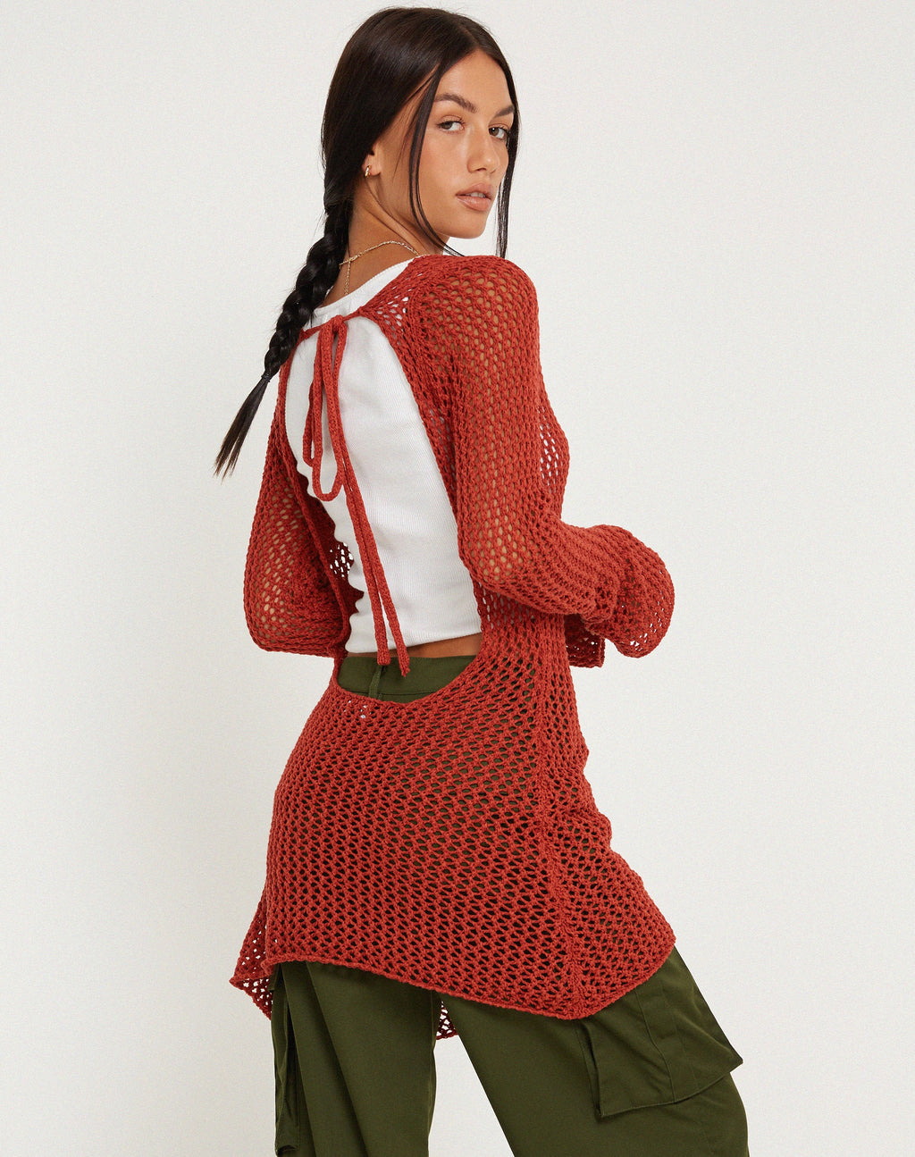 Minivestido Juwita en naranja quemado