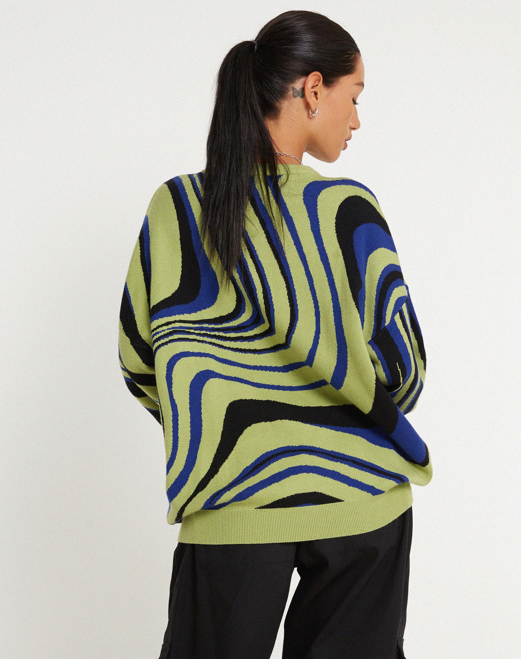 Jersey Mably Oversized en verde Mega Ripple