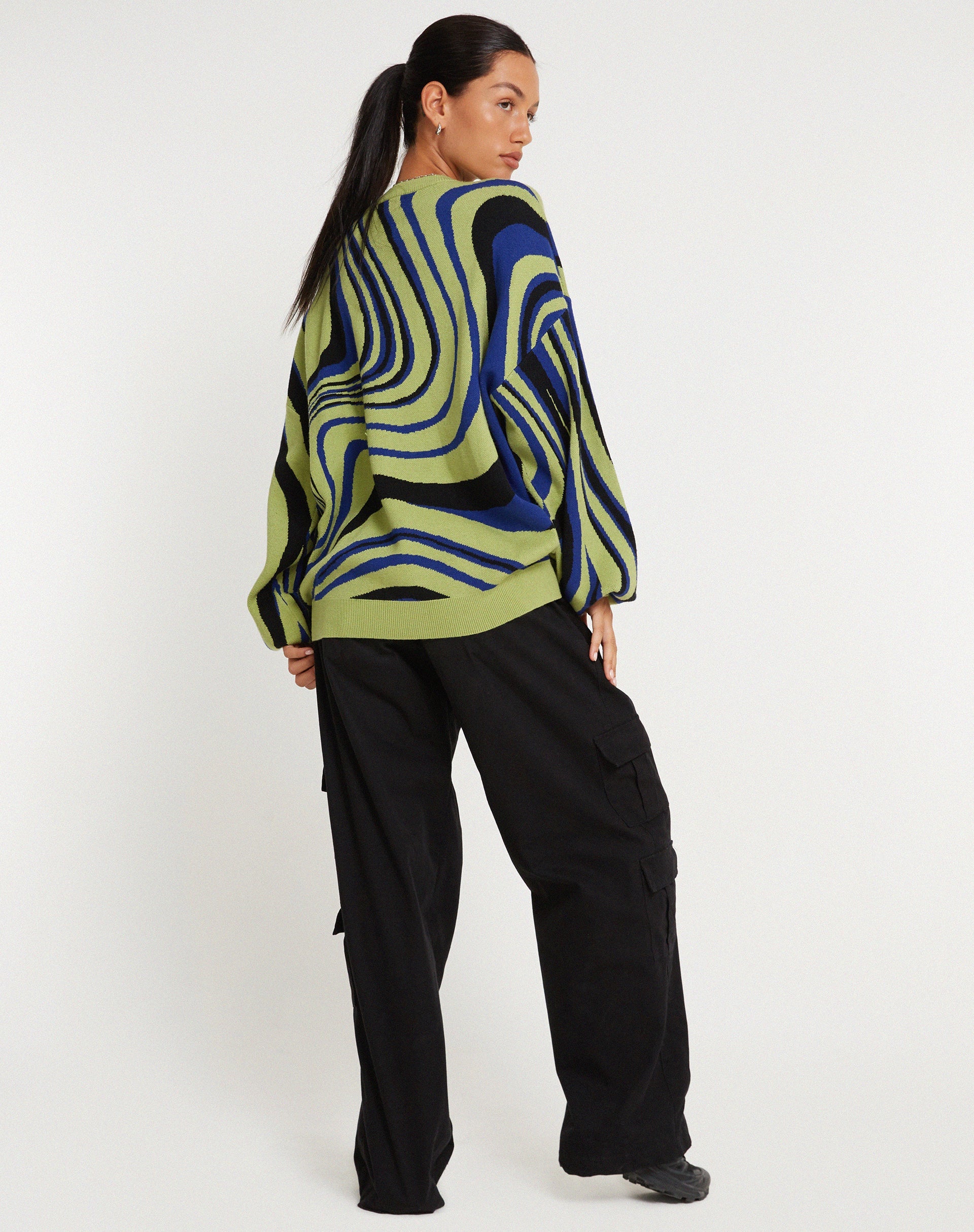 Imagen de Mably Oversized Jumper en Mega Ripple Green