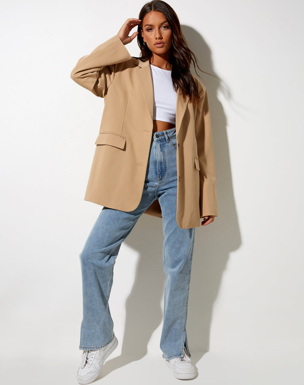 Blazer Maiwa en almendra