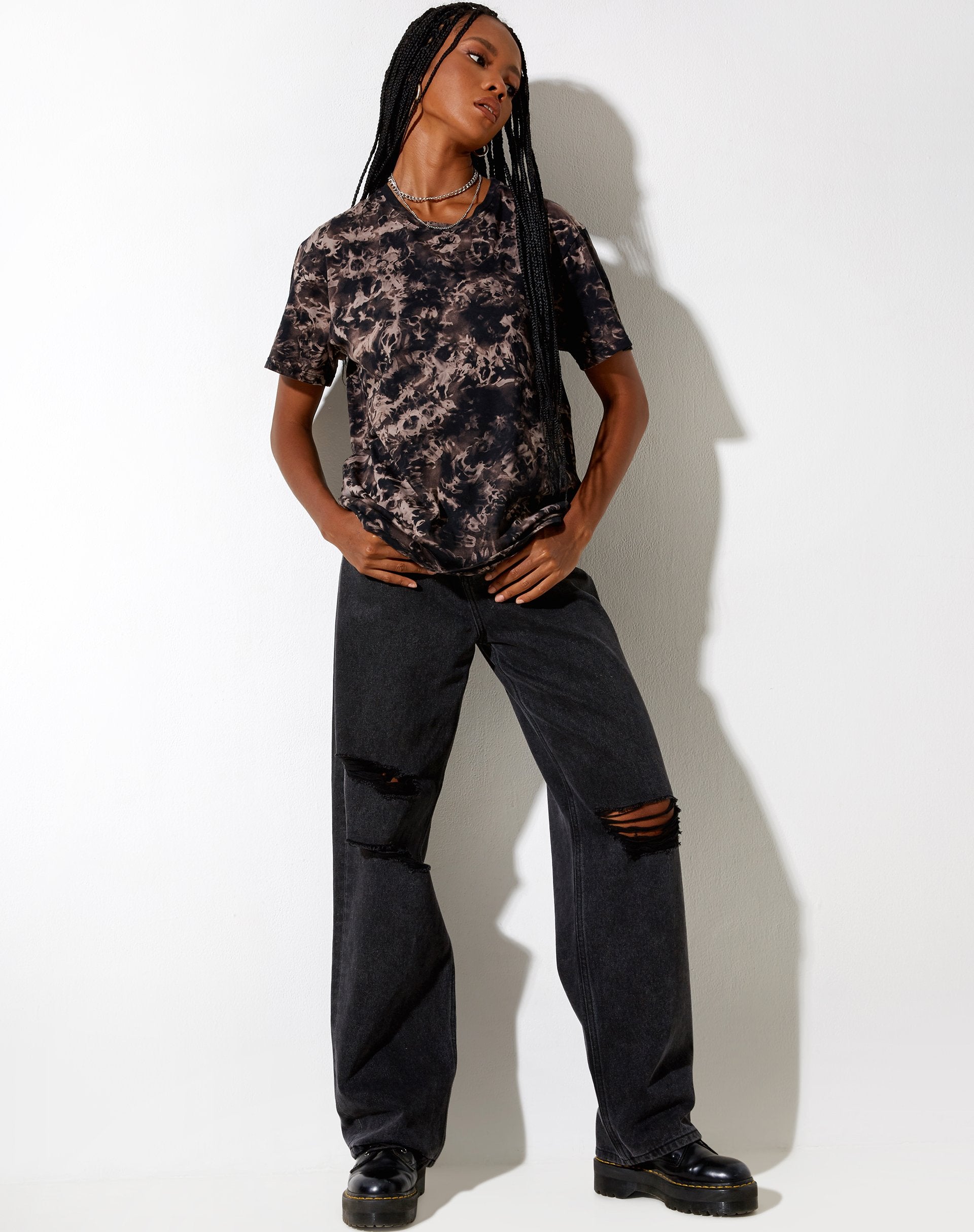Imagen de Oversize Basic Tee en Oil Smoke