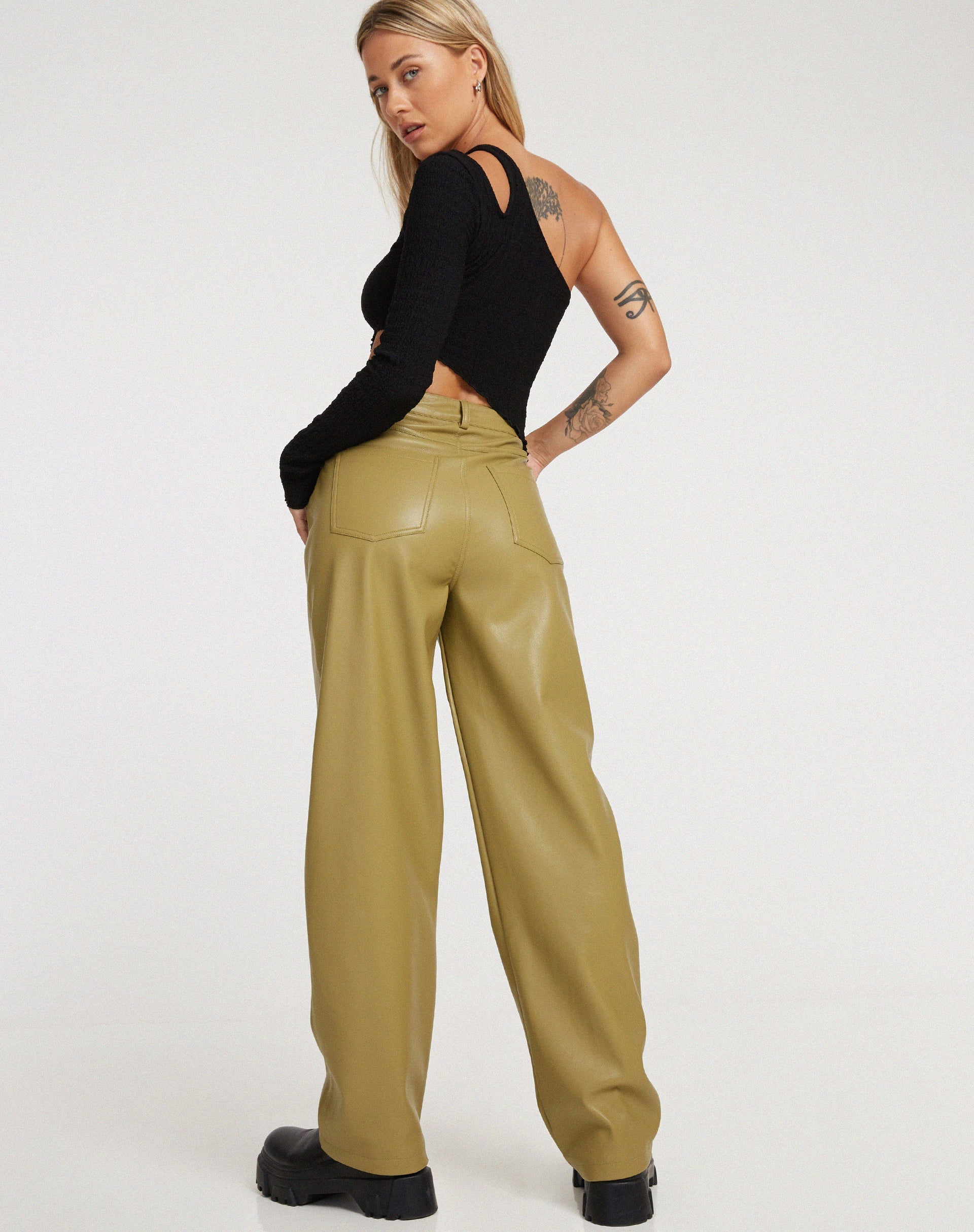 imagen de Parallel Trouser en PU Leaf Green