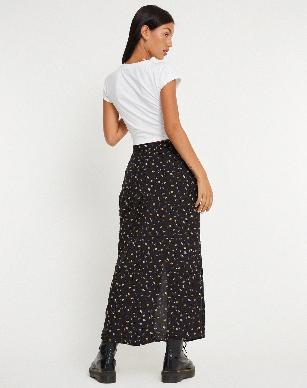 Maxifalda Rima en Pretty Petal Negro