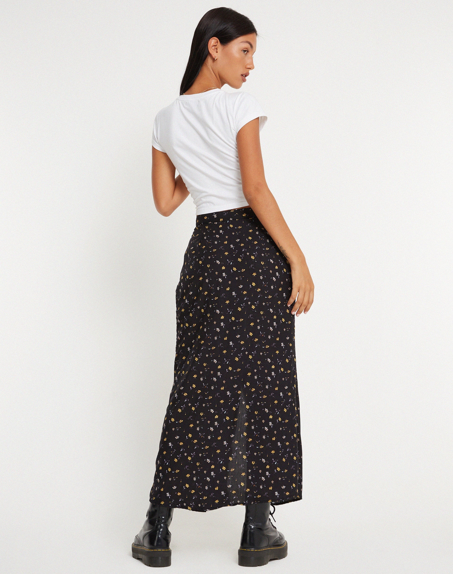 Imagen de Rima Maxi Falda en Pretty Petal Negro