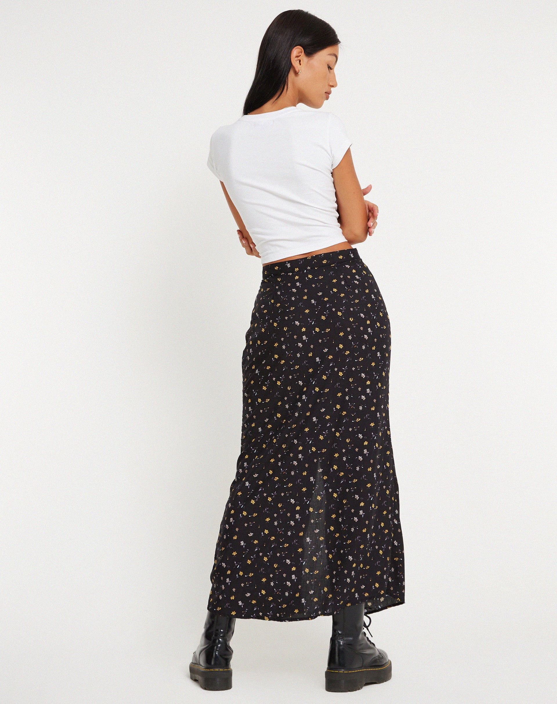 Imagen de Rima Maxi Falda en Pretty Petal Negro