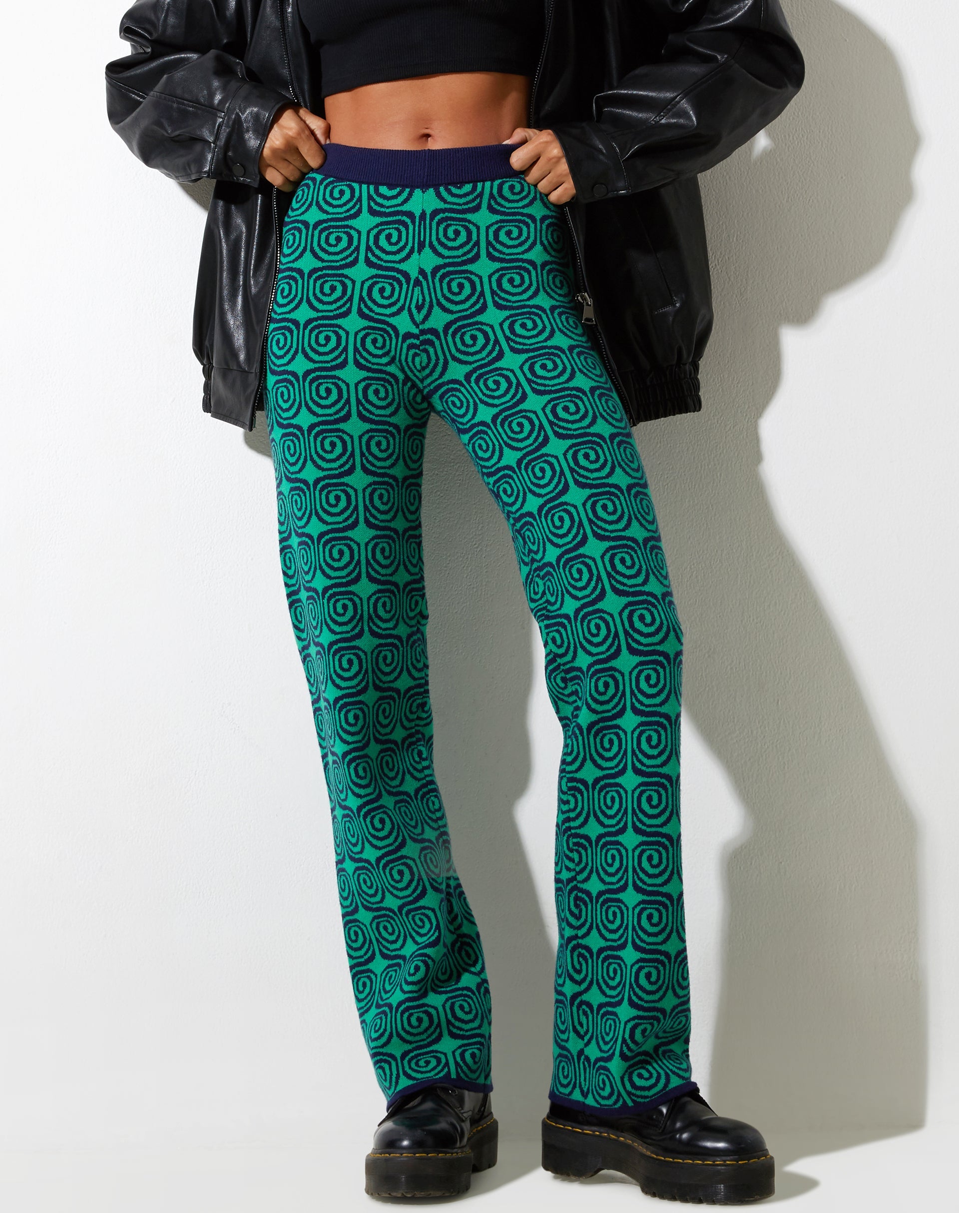 imagen de Sabila Trouser en Swirl Green and Blue