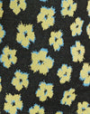 Floral negro y amarillo