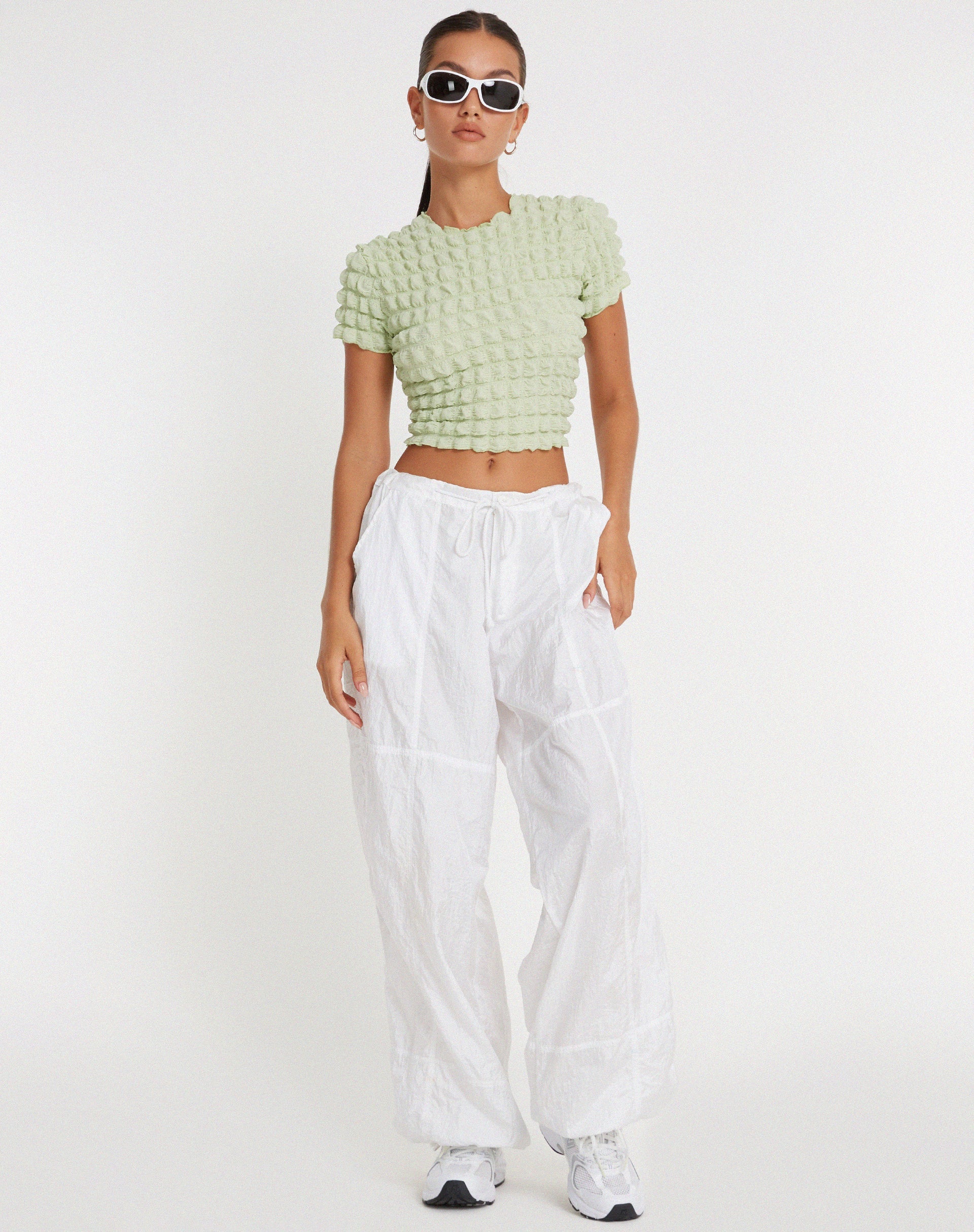 imagen de Shrunken Top en Big Bubble Jersey Pastel Lime