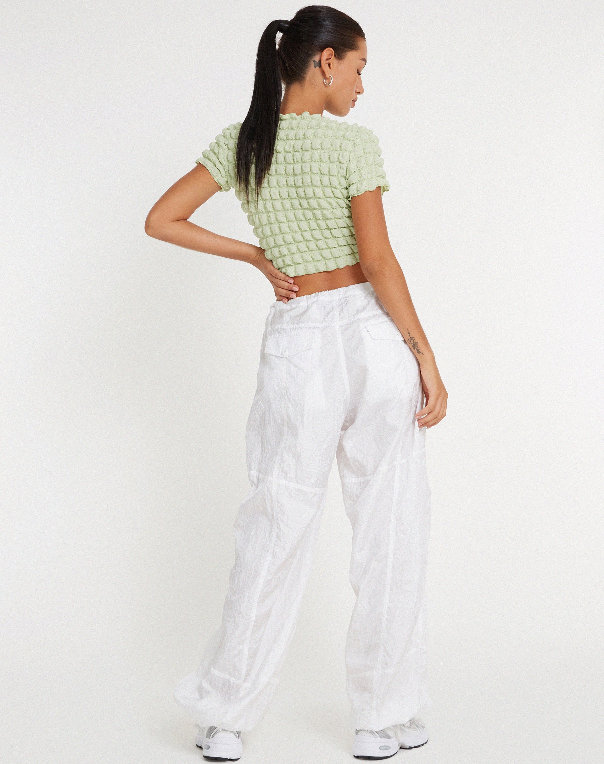 imagen de Shrunken Top en Big Bubble Jersey Pastel Lime