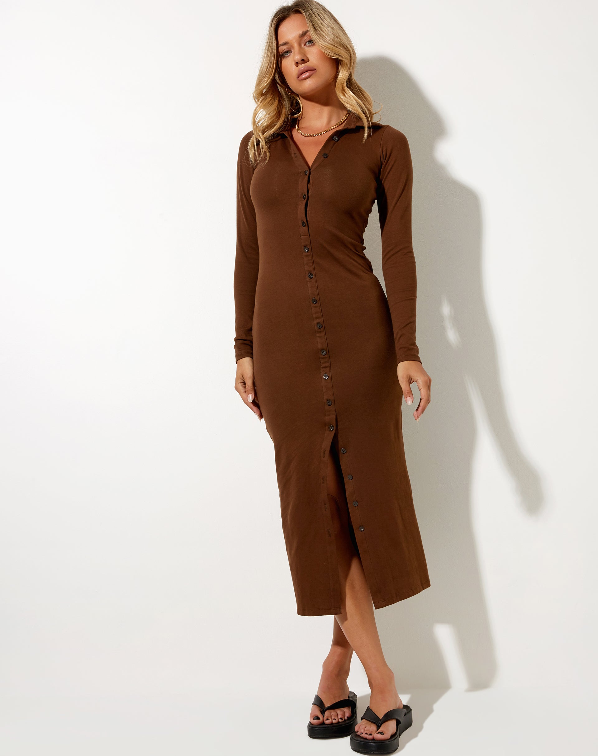 Imagen de Taryn Maxi Dress in Rib Cocoa