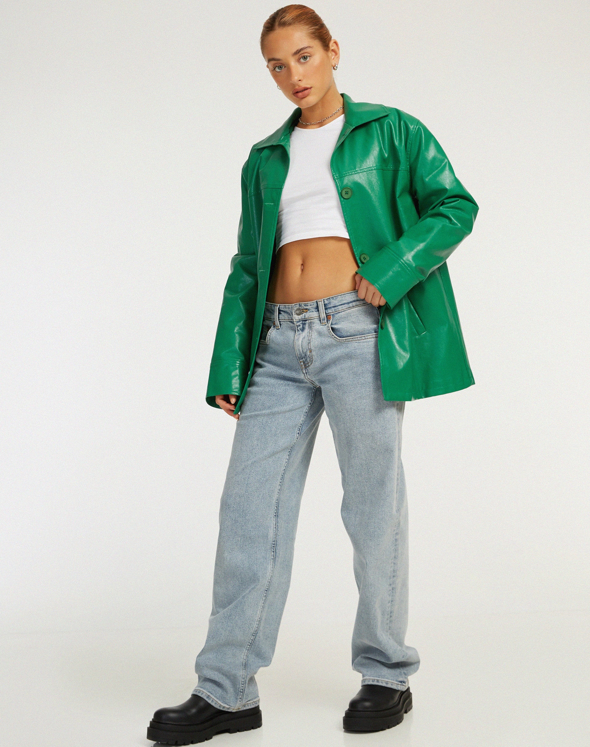 Chaqueta Walta en Pu Verde Kelly
