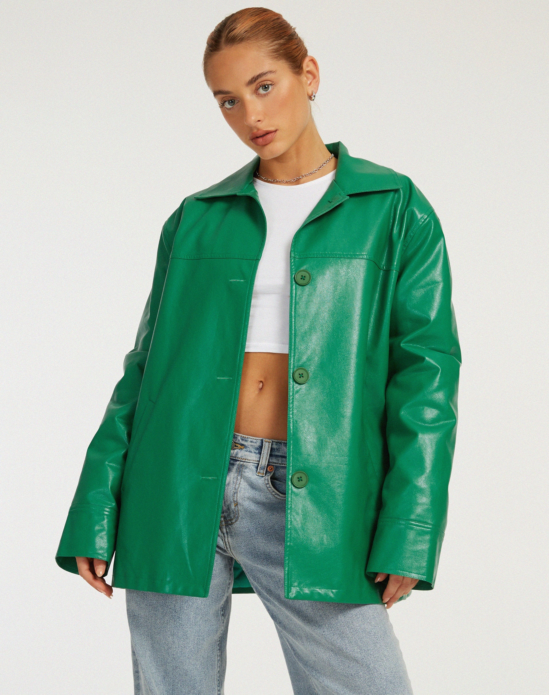 Chaqueta Walta en Pu Verde Kelly