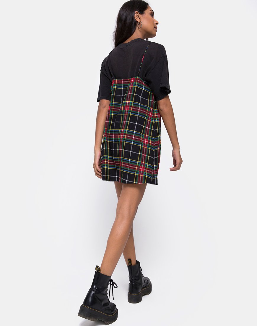 Imagen de Sanna Slip Dress in Plaid Red Green Yellow and Black