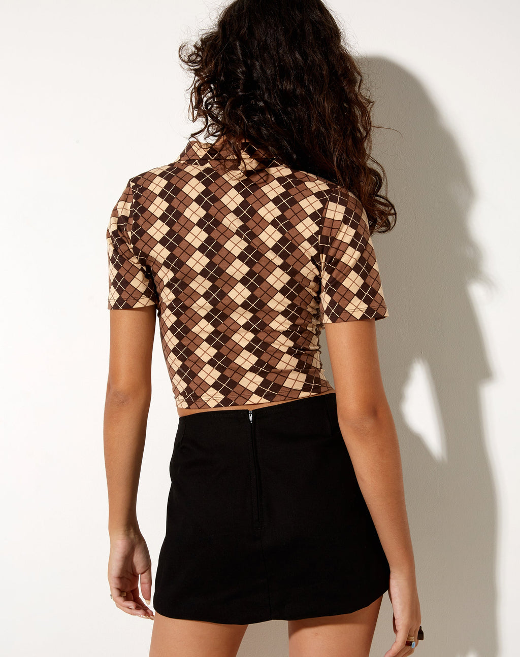 Camisa Rezul en Argyle Marrón