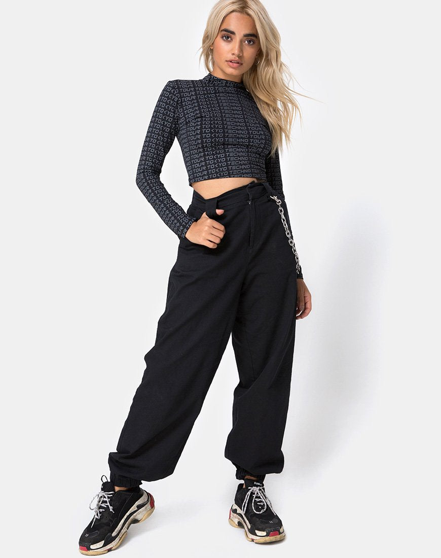 Imagen de Rhala Crop Top en Tokyo Techno Tour Negro
