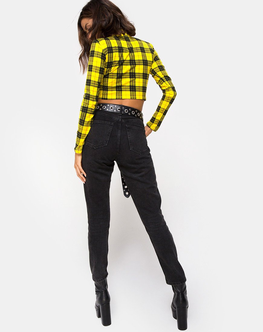Imagen de Rhala Crop Top en Winter Plaid Amarillo