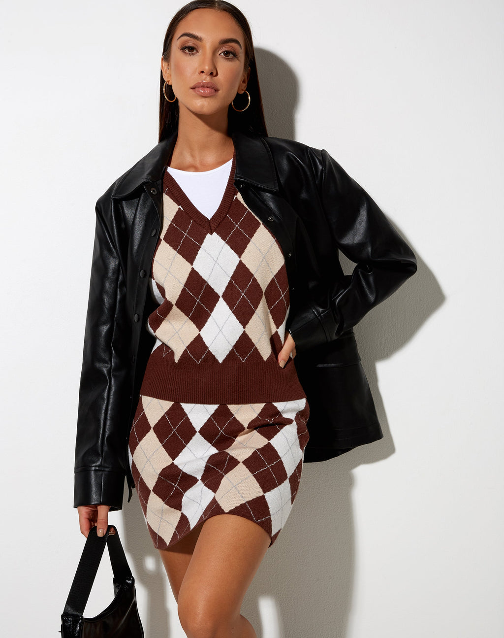Chaleco Sami en Argyle Tan