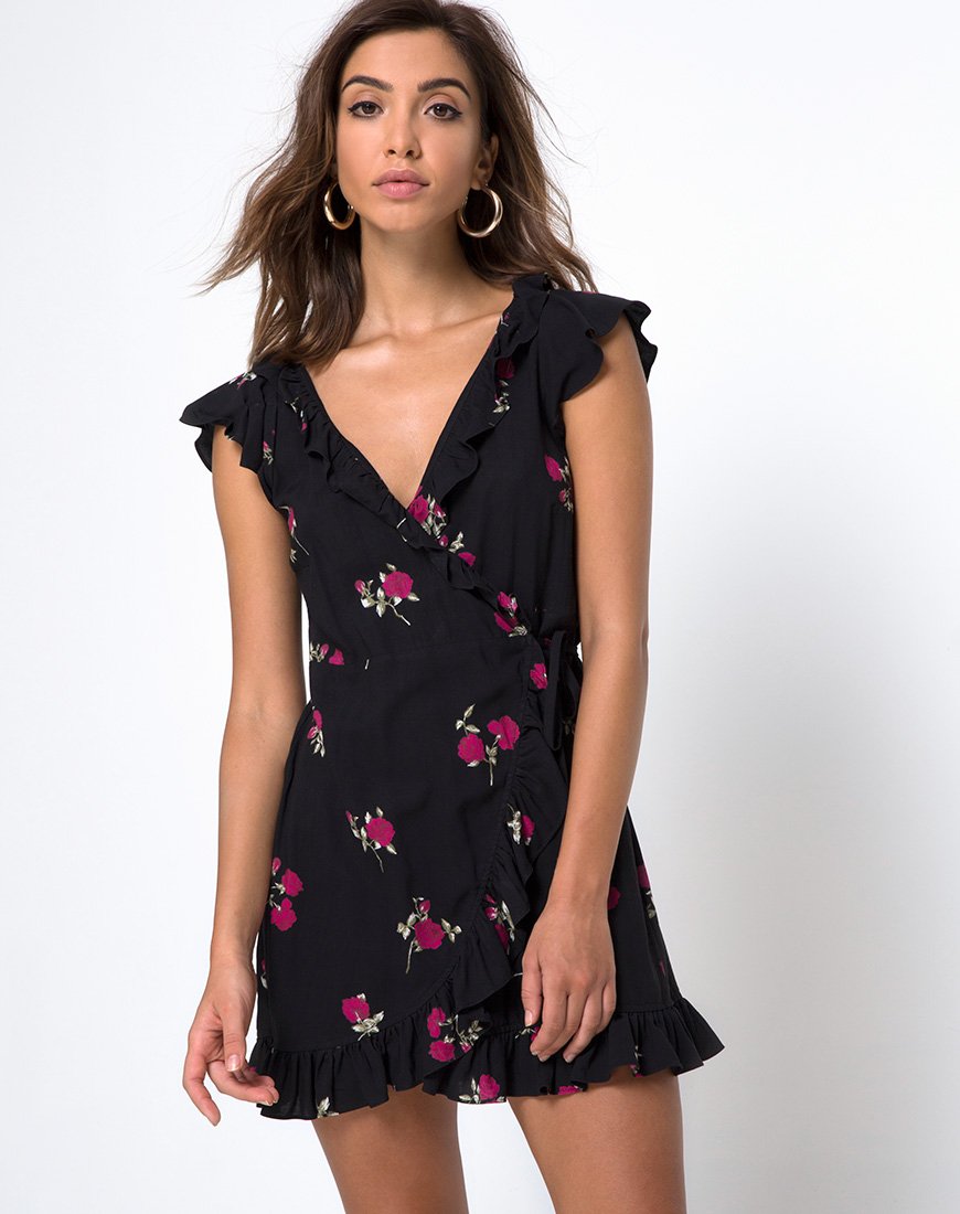 Rica Vestido Skater en Rosa Grunge