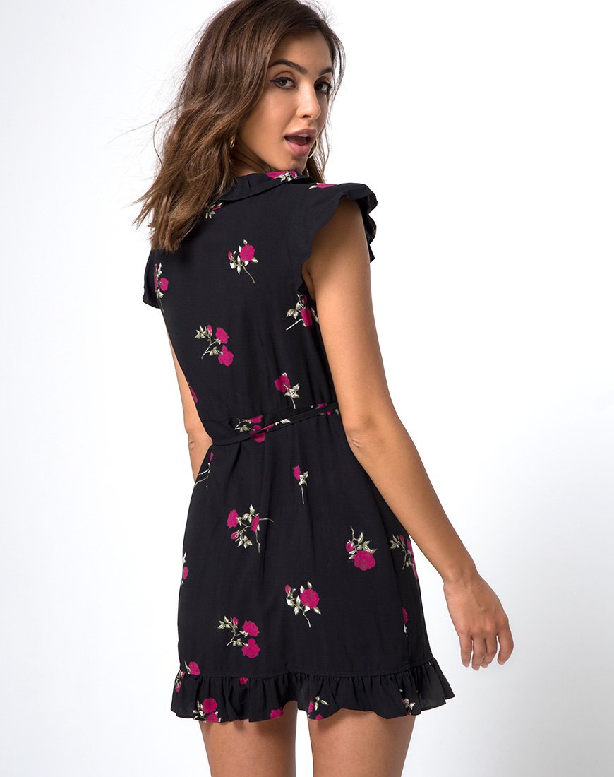 Rica Vestido Skater en Rosa Grunge