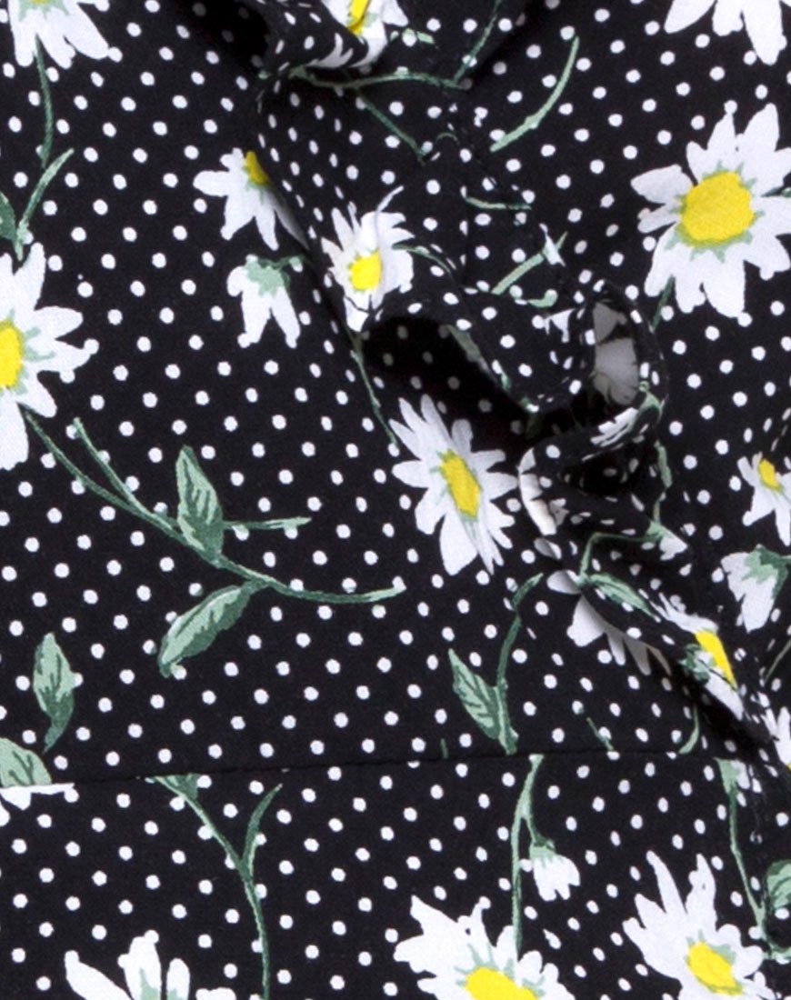 Imagen de Rica Skater Dress in Polka Daisy Negro