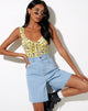 Imagen de Ridis Vest Crop Top en Sunflower Pop Yellow