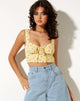 Imagen de Ridis Vest Crop Top en Wild Flower Lemon Drop