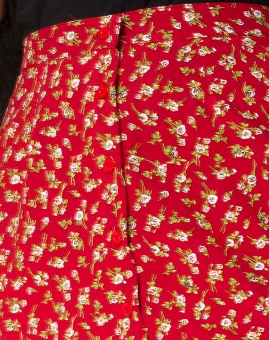 Imagen de la falda Rima en Falling For You Floral Rojo