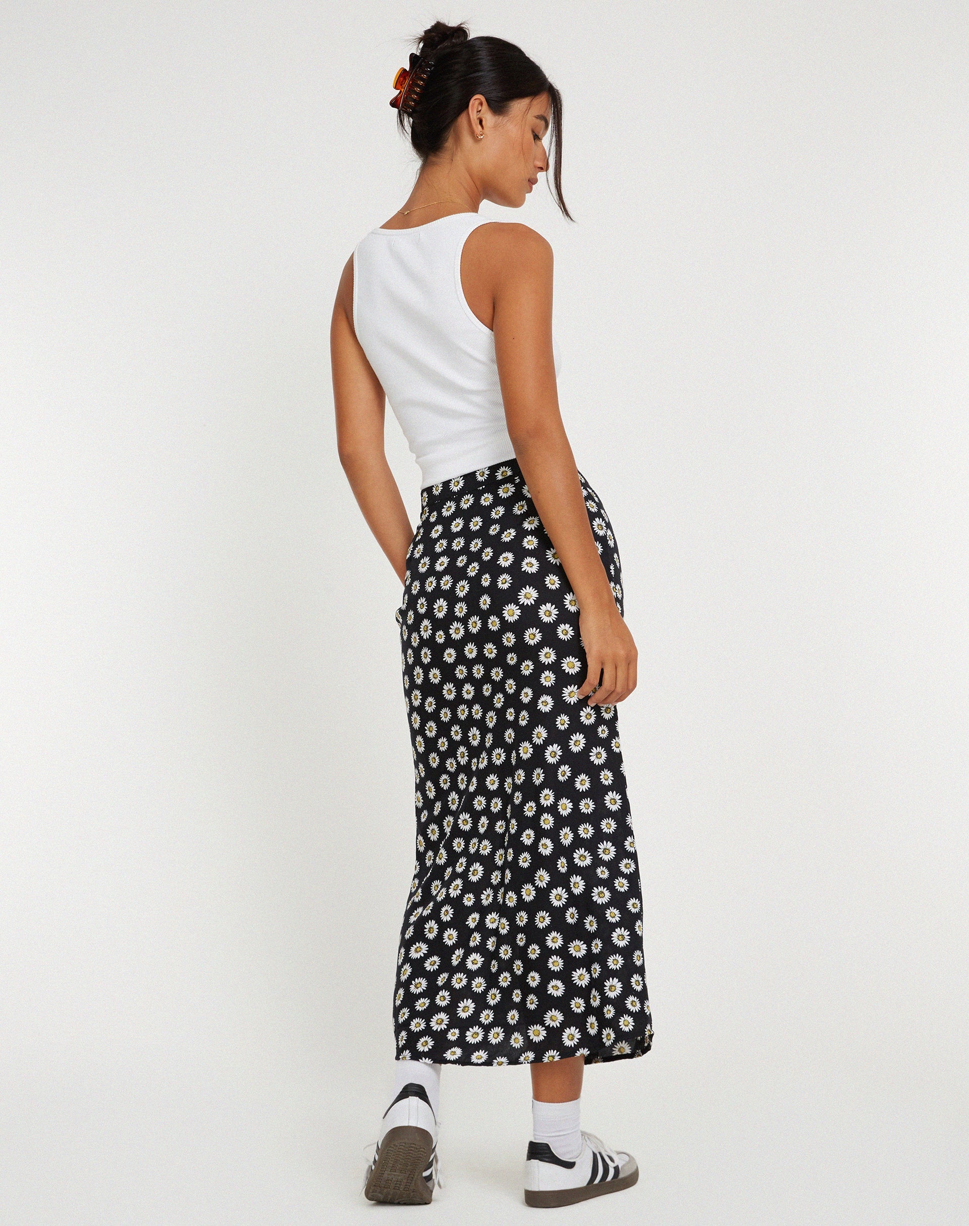 Imagen de la falda Rima Midi en Grunge Daisy Negro