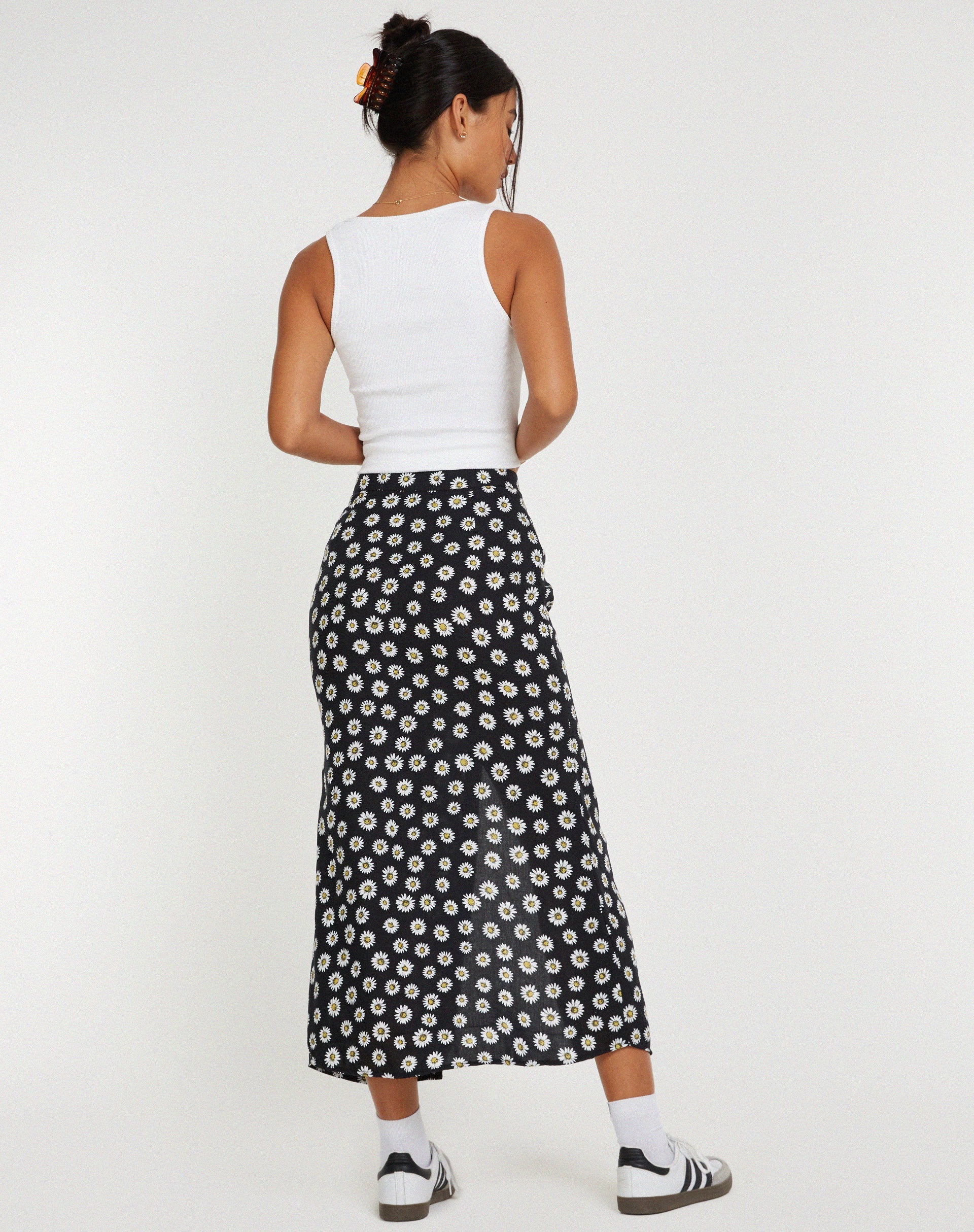 Imagen de la falda Rima Midi en Grunge Daisy Negro