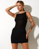 imagen de Rimbi Vest Top in Stripe Mesh Black