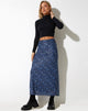 imagen de Rindu Falda Midi en Flower Garden Blue
